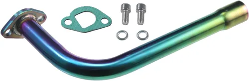 Vista 11 de Tubo de escape mejorado con rosca hembra para Predator 212cc 196cc Go Kart y Mini Bike, para Coleman Powersports CT200U, CT200U-EX, BT200X Negro