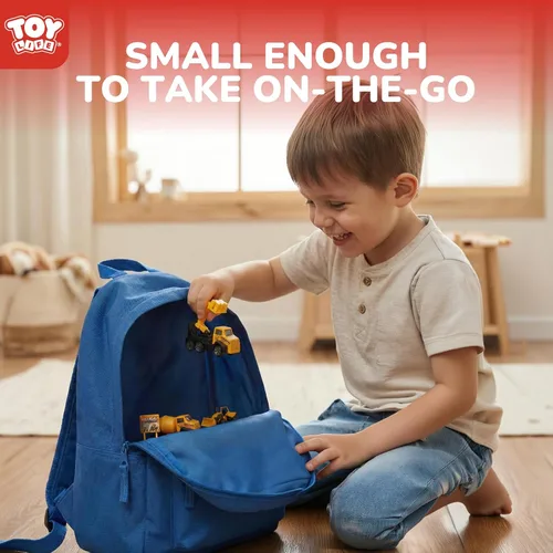 Vista 7 de TOY Life 28 piezas de juguetes de construcción para niños de 3 a 5 años, pequeños vehículos de construcción, juguete de caja de arena para niños