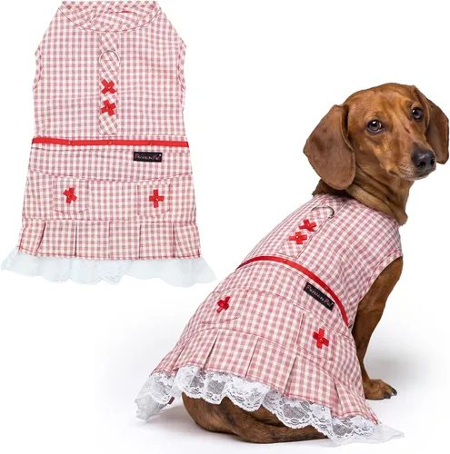 Vista 64 de Parisian Pet Chambray - Vestido para perro - Ligero sin mangas para perro, niña, talla XS Chambray en general