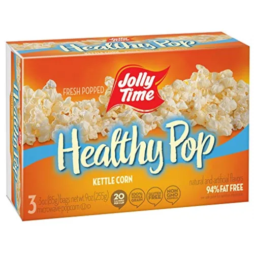 Vista 10 de Jolly Time Healthy Pop Buttery - Palomitas de maíz para microondas, bajas en grasa, sin gluten, sin OMG, bolsa para compartir de 3 onzas, 3 bolsas