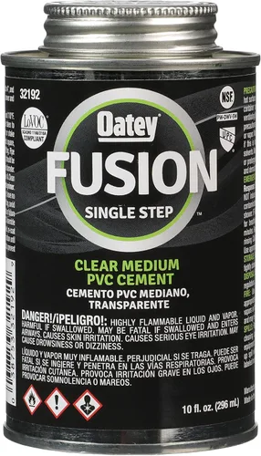 Vista 10 de Oatey 321935 Fusion One Step Cemento de cuerpo medio, 4 oz, PVC transparente