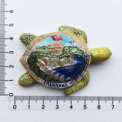 Vista 5 de 3D tortuga Alanya pavo refrigerador imán nevera recuerdos turísticos cerámica artesanía pegatinas magnéticas hogar cocina decoración viaje regalo