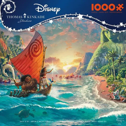 Vista 3 de Ceaco - Thomas Kinkade Disney Dreams - Moana - Rompecabezas de 1000 piezas