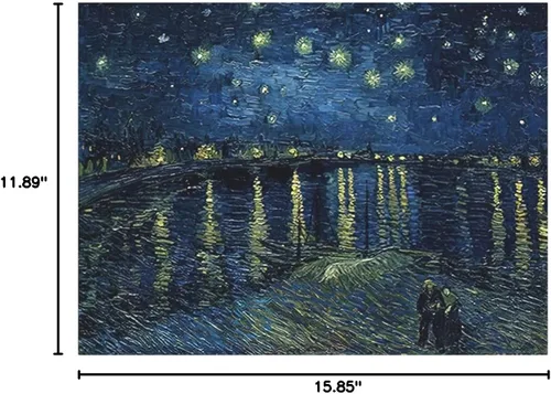Vista 9 de Wieco Art – Noche estrellada sobre el Ródano por Vincent van Gogh pinturas al óleo reproducción, arte moderno Giclee Lienzos lona pared decoración