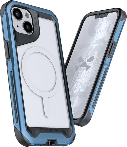 Vista 37 de Ghostek Atomic - Funda delgada para Galaxy Z Flip 4, parte trasera de aramida con parachoques de aluminio rojo, funda protectora de doble capa a