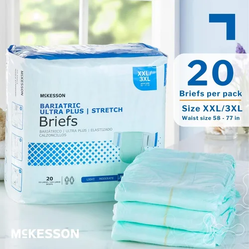 Vista 2 de McKesson Ultra Plus - Calzoncillos elásticos, [20 unidades], XXL/3XL, 58-77 pulgadas, pañales para adultos para incontinencia, absorción pesada