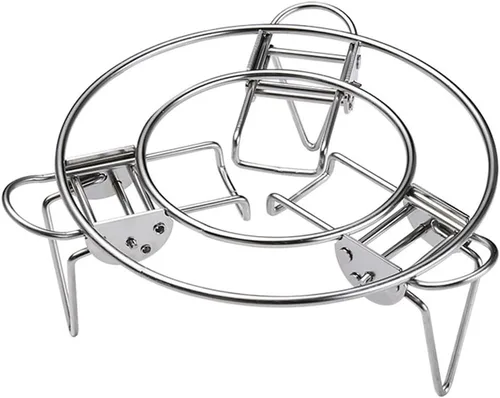 Vista 2 de Adjustable Stainless Steel Steamer Rack 16-24 cm with Foldable Legs for Pot Pressure Cooker Multipurpose Cooking Stfor Steaming Vegetables Fish Eggs