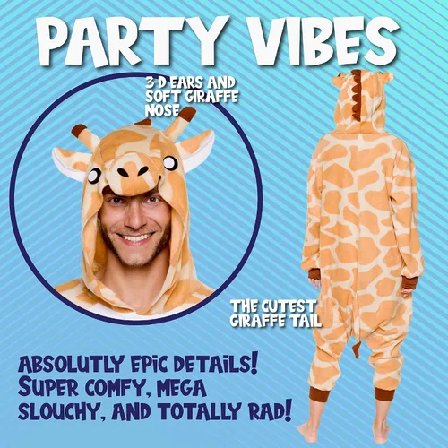 Vista 2 de Funziez! - Disfraz de Halloween para adultos, disfraz de animales y criaturas marinas, mameluco afelpado para cosplay, para mujeres y hombres