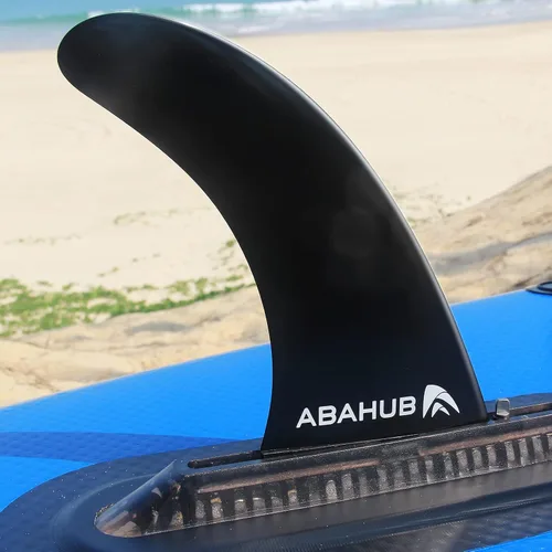Vista 6 de Abahub Aleta central única SUP de 9/10 pulgadas con 1 tornillo de aleta sin herramienta, aletas de repuesto de SUP reforzadas con fibra de vidrio