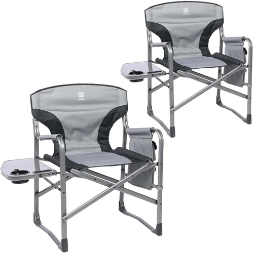 Vista 12 de EVER ADVANCED Silla de camping de aluminio ligero, capacidad de 350 lb Verde oscuro