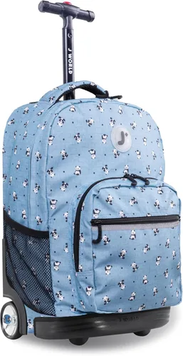 Vista 41 de J World Sunrise Kids - Mochila con ruedas para niñas y niños. Mochila con ruedas para la escuela, Aurora, 18 pulg