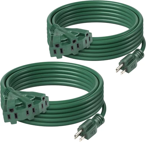 Vista 12 de El juego de cables de extensión para exterior de 2 paquetes de BN-Link es ideal para decoraciones de jardín en días festivos y equipos de jardín.