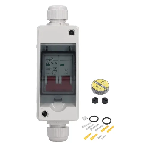 Vista 4 de Interruptor de desconexión solar fotovoltaica, interruptor de aislamiento de CC fotovoltaico IP65, impermeable, Plug and Play, 500 V, protector