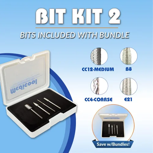 Vista 3 de Medicool Paquete de 2 archivos eléctricos Pro Power 520 + kit de brocas PP520+FBK2