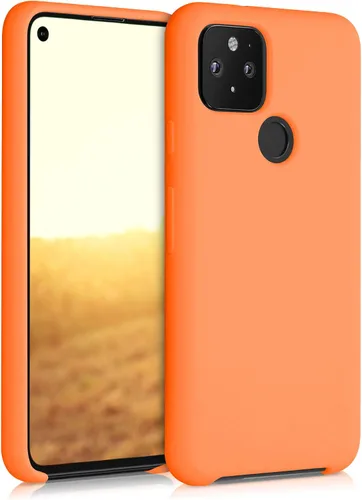 Vista 15 de kwmobile Funda compatible con Google Pixel 5 - Funda de silicona TPU con acabado suave - Blue Reef