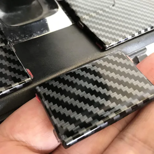 Vista 3 de ruihe Patrón de fibra de carbono para palanca de cambios de coche, panel de consola, cubierta de marco compatible con Honda Accord 2013 2014 2015