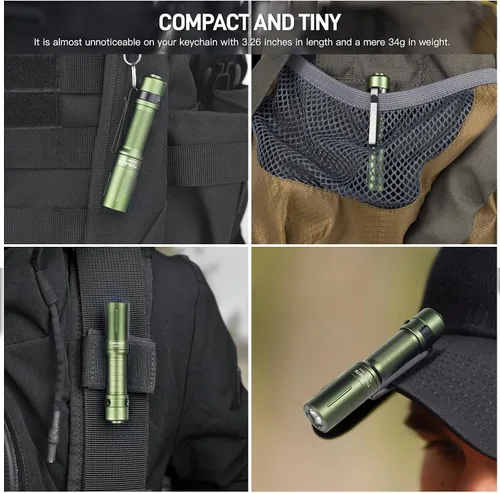 Vista 6 de ThruNite Archer Mini linterna EDC, linternas de bolsillo recargables USB-C de 405 lúmenes, IPX8 impermeable mini bolígrafo con clip para transporte