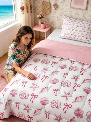 Vista 26 de Juego de edredón Lake Home Camper tamaño King, juego de ropa de cama náutica con ancla para niños, niñas, niños, adultos, decoración de dormitorio