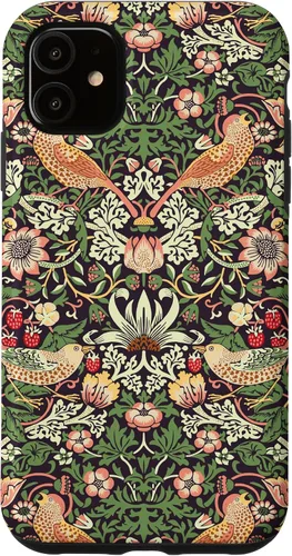 Vista 8 de Funda con diseño Art Nouveau para iPhone 16, diseño de ladrón de fresas William Morris