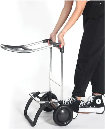 Vista 9 de Rolser I-Max MF - Carrito de compras plegable de 2 ruedas, color morado
