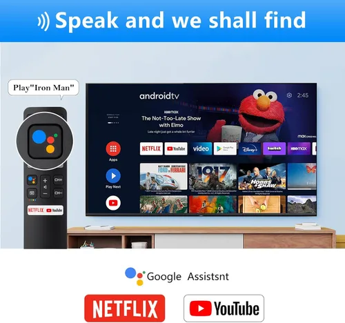 Vista 4 de Reemplazo de voz para control remoto TCL-Android-TV, nuevo control remoto RC802V actualizado para televisores inteligentes TCL con función de voz