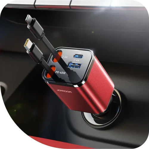 Vista 12 de [2026 Ultra-compacto] Cargador de coche retráctil de 84 W, [PD 45W] Cargador de coche USB C para iPhone 16 17 Pro carga rápida, accesorios de coche