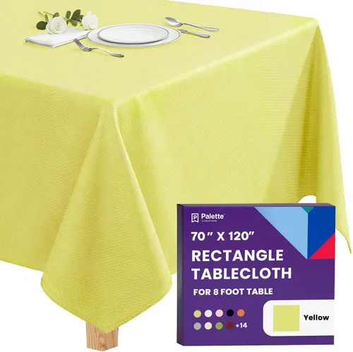 Vista 123 de Gee Di Moda - Mantel rectangular de 60 x 84 pulgadas – Mantel rectangular de poliéster lavable para mesa de 5 pies
