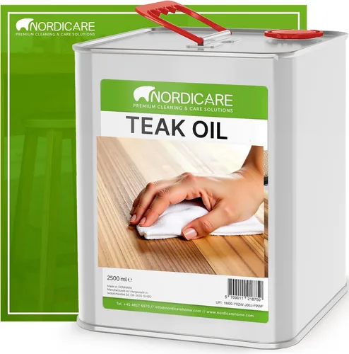 Vista 8 de Nordicare Aceite de teca (1 litro) – Aceite de madera para toda la zona interior – Revive el color original de la madera – Aceite de teca premium