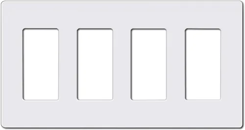 Vista 37 de CML Placa de Pared Decorativa Negra de 4 Posiciones Sin Tornillos, Paquete de 4 Placas de Interruptor de Luz y Cubierta Frontal para Receptáculo