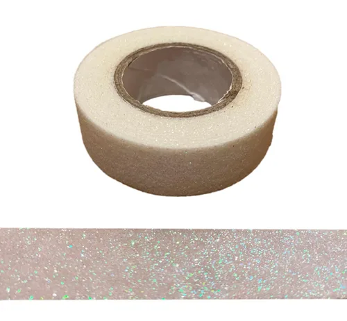 Vista 2 de Syntego Cinta Washi con purpurina decorativa para manualidades, autoadhesiva, con purpurina (oro rosa oscuro)