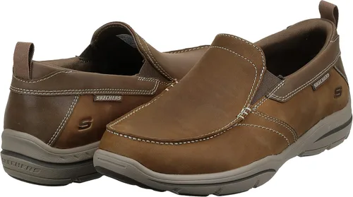 Vista 7 de Skechers Ajuste relajado para hombre mocasines Harper - Forde Negro