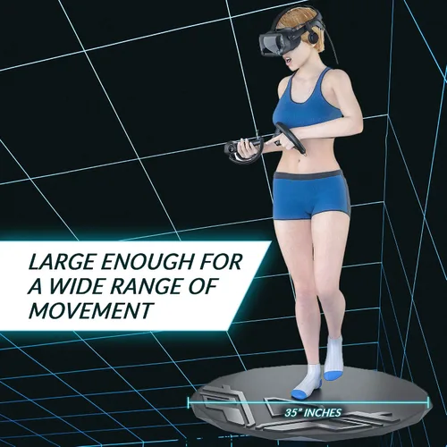 Vista 5 de Skywin VR Mat Round - 35" Virtual Reality Matt Helps Determine Direction and Position of Your Feet During Game, Prevents Players from Hitting and