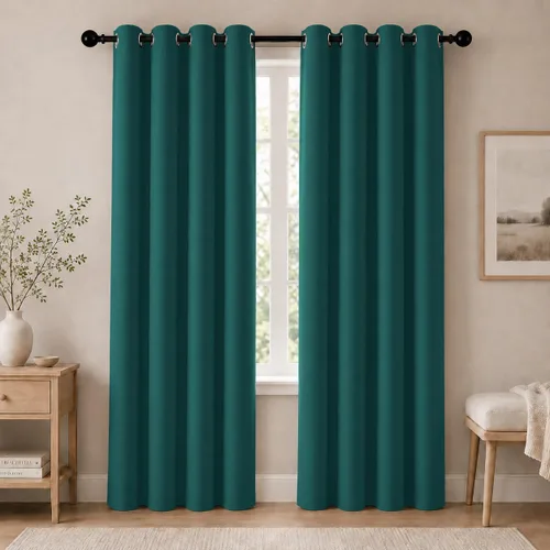 Vista 75 de Cortinas de oscurecimiento de habitación de 45 pulgadas de largo para dormitorio y sala de estar, cortinas térmicas aislantes con ojales