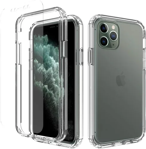Vista 16 de Funda protectora sólida de cristal resistente de 360° con protector de pantalla compatible con iPhone 7 Plus/8 Plus (5.5 pulgadas), transparente