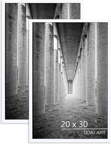 Vista 35 de DOAI ART Marco de fotos de 5x7 pulgadas, marco negro de 5x7 pulgadas para exhibición horizontal o vertical con montaje en pared y sobremesa Marco