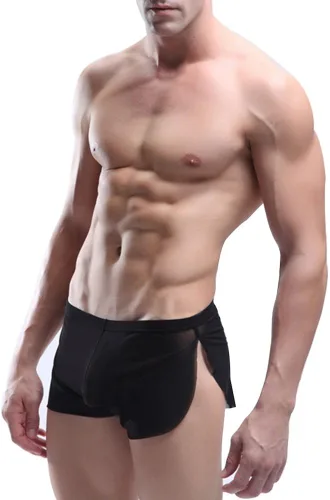 Vista 3 de YiZYiF Men's Split Side Boxer Briefs Underwear Breathable Panties