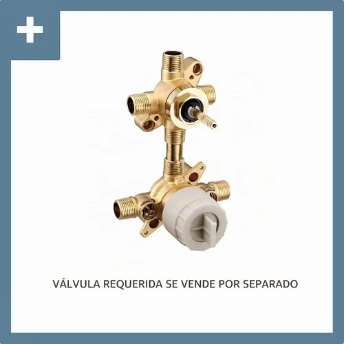 Vista 2 de Moen UTS2611BN Doux M-CORE Serie 3 - Moldura de ducha con 2 manijas con válvula de transferencia integrada, requiere válvula, níquel cepillado