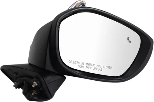Vista 68 de TRQ Cubierta cromada del espejo manual del lado del pasajero, acabado liso para Volvo VNL 2004-2014