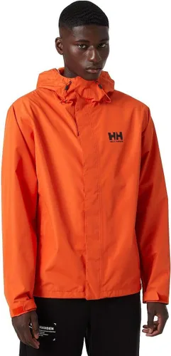 Vista 17 de Helly-Hansen Seven J - Chaqueta impermeable resistente al viento transpirable para hombre Sorbete de naranja 320