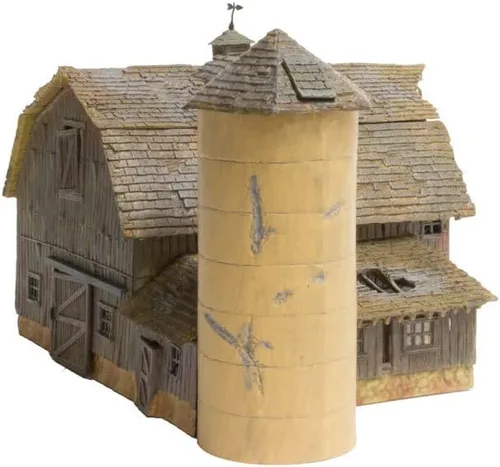 Vista 2 de Woodland Scenics BR5038 Old Weathered Barn Built & Ready Kit, escala HO