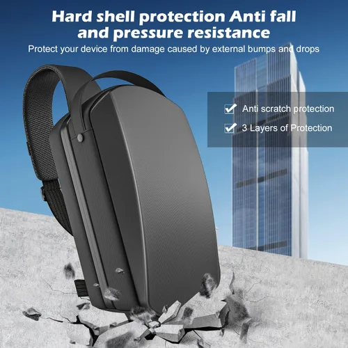Vista 6 de Bolso bandolera de moda compatible con Oculus Quest 2Meta Quest 3Meta Quest 3SVision ProElite correas de correa, accesorios para controlador