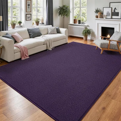 Vista 13 de Vasofe Alfombra de pasillo negra de 2 x 4 pulgadas, alfombra antideslizante de espuma viscoelástica gruesa para interiores, para guardería Negro