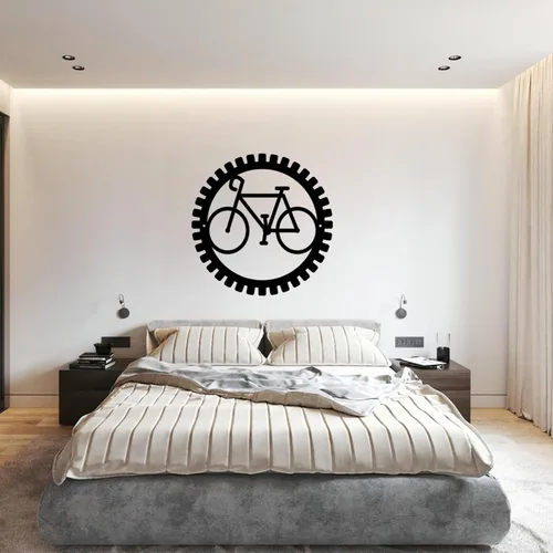 Vista 4 de Excmoky Arte de la pared del metal de la bicicleta de la bicicleta, arte de la pared del metal de la muestra de la pared del corte del laser