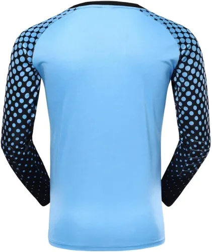 Vista 3 de Jared's Athletic Wear Camiseta acolchada de portero juvenil Fútbol, Fútbol, Fútbol (azul claro)