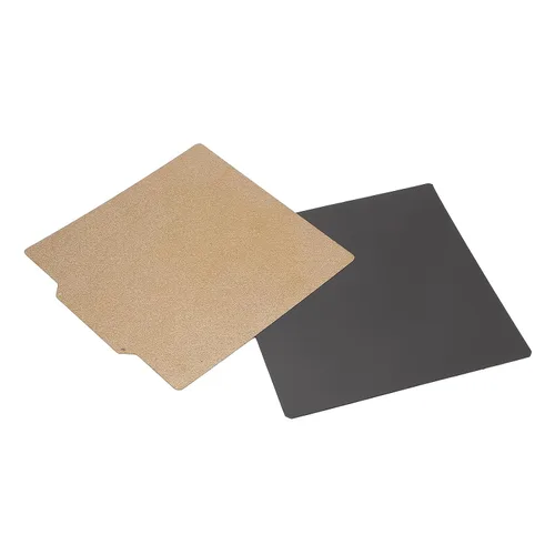 Vista 4 de Placa de construcción de impresora 3D de 7.874 x 7.874 in, doble cara PEI pulverizado en polvo de acero con resorte flexible plataforma de cama