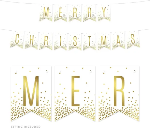 Vista 14 de Andaz Press Decoraciones divertidas de pancarta con diseño de confeti dorado metálico sobre blanco para fiestas de jubilación, la aventura comienza