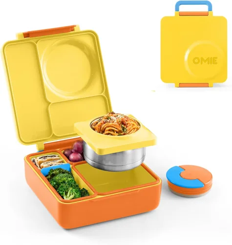 Vista 15 de Omie OmieBox - Lonchera Bento aislada a prueba de fugas con tarro de comida (cielo azul)