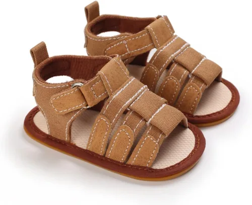 Vista 5 de Timatego Sandalias de verano para bebés, niños y niñas, suela suave, antideslizantes, para recién nacidos, primeros pasos, zapatos deportivos