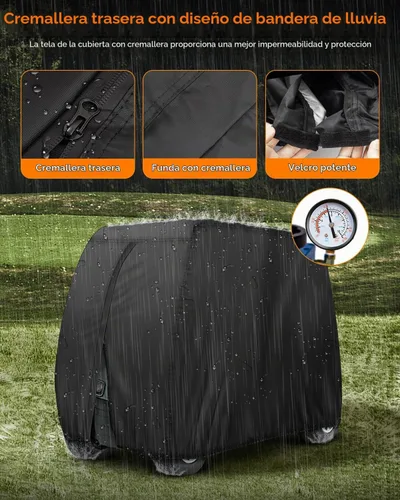 Vista 5 de Funda para Carrito de Golf para 2 Pasajeros Resistente, 420D Impermeable Fundas para Carrito de Golf Techo Extendido Compatible con Carritos de Golf