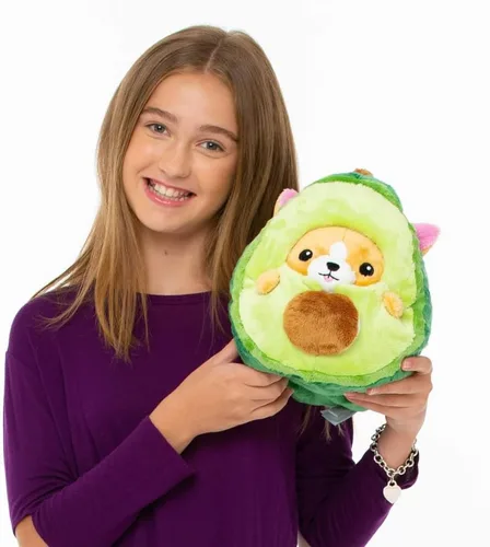Vista 4 de Squishable - Undercover Corgi in Avocado - Colección Undercovers - 7 pulgadas - Peluche coleccionable de peluche